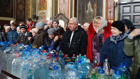 чин Великого освящения воды в Свято-Екатерининском кафедральном соборе Краснодара