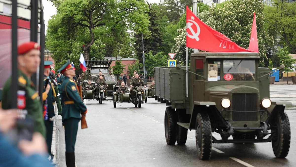 День Победы: торжественное шествие в Краснодаре