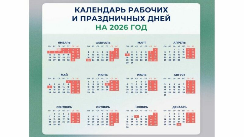 Новогодние каникулы в 2026 г. продлятся почти две недели