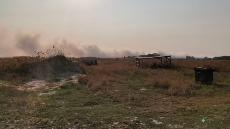 На полигоне ТБО в районе Полтавской ликвидировали открытое горение
