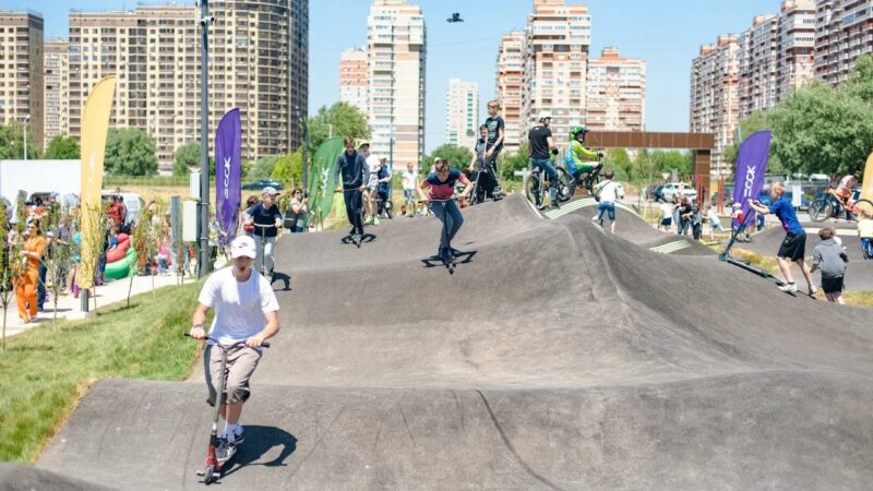 Новый памп-трек для жителей микрорайона Гидростроителей