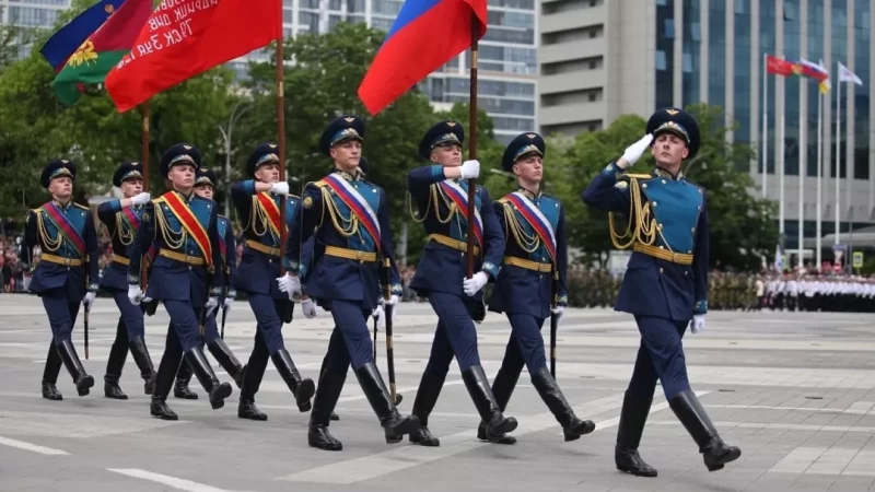В Краснодаре планируется торжественное шествие в честь Дня Победы