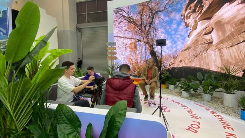 Стенд Кубани стал местом для съемок проекта «Космическая Россия»